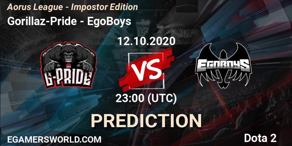 Gorillaz-Pride vs EgoBoys: Betting TIp, Match Prediction. 12.10.20. Dota 2, Aorus League - Impostor Edition