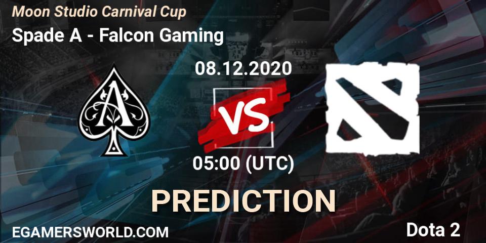 Spade A vs Falcon Gaming: Betting TIp, Match Prediction. 08.12.2020 at 05:31. Dota 2, Moon Studio Carnival Cup