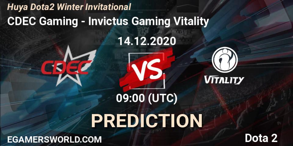 CDEC Gaming vs Invictus Gaming Vitality: Betting TIp, Match Prediction. 14.12.20. Dota 2, Huya Dota2 Winter Invitational