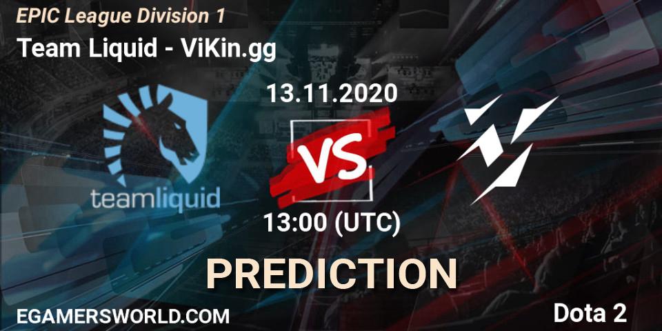 Team Liquid vs ViKin.gg: Betting TIp, Match Prediction. 13.11.2020 at 13:01. Dota 2, EPIC League Division 1
