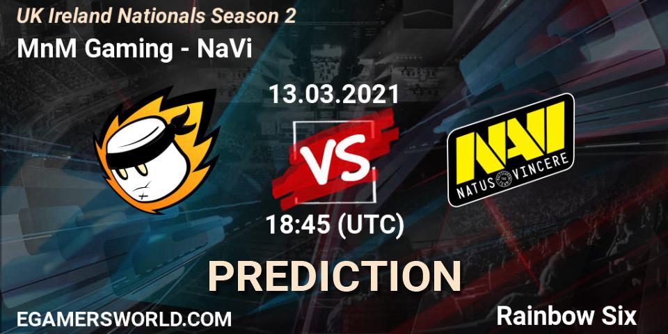 MnM Gaming vs NaVi: Betting TIp, Match Prediction. 13.03.2021 at 18:45. Rainbow Six, UK Ireland Nationals Season 2