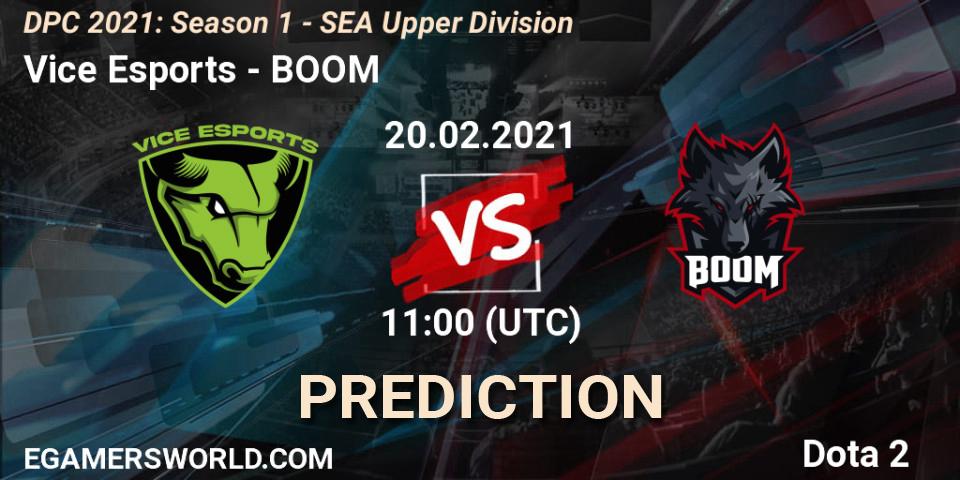 Vice Esports vs BOOM: Betting TIp, Match Prediction. 20.02.21. Dota 2, DPC 2021: Season 1 - SEA Upper Division
