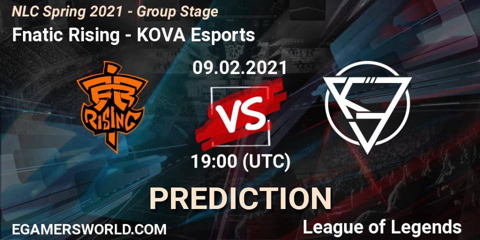 Fnatic Rising vs KOVA Esports: Betting TIp, Match Prediction. 09.02.2021 at 19:00. LoL, NLC Spring 2021 - Group Stage