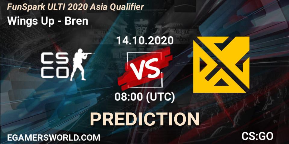 Wings Up vs Bren: Betting TIp, Match Prediction. 14.10.20. CS2 (CS:GO), FunSpark ULTI 2020 Asia Qualifier