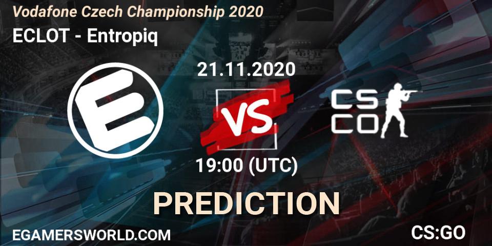 ECLOT vs Entropiq: Betting TIp, Match Prediction. 21.11.2020 at 18:30. Counter-Strike (CS2), Vodafone Czech Championship 2020