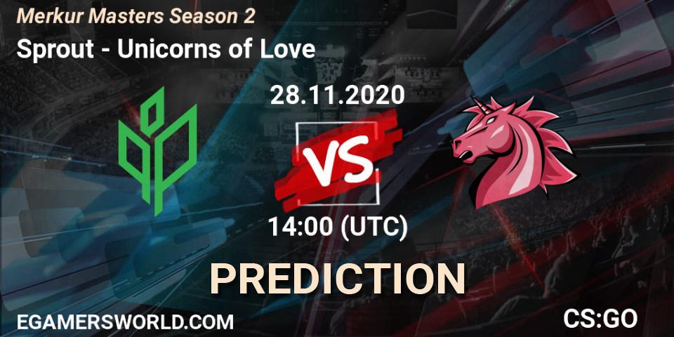 Sprout vs Unicorns of Love: Betting TIp, Match Prediction. 28.11.20. CS2 (CS:GO), Merkur Masters Season 2