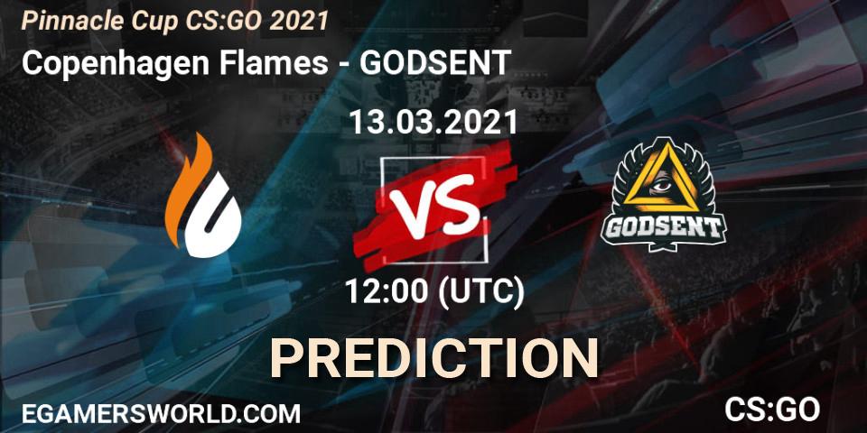 Copenhagen Flames vs GODSENT: Betting TIp, Match Prediction. 13.03.2021 at 12:00. Counter-Strike (CS2), Pinnacle Cup #1
