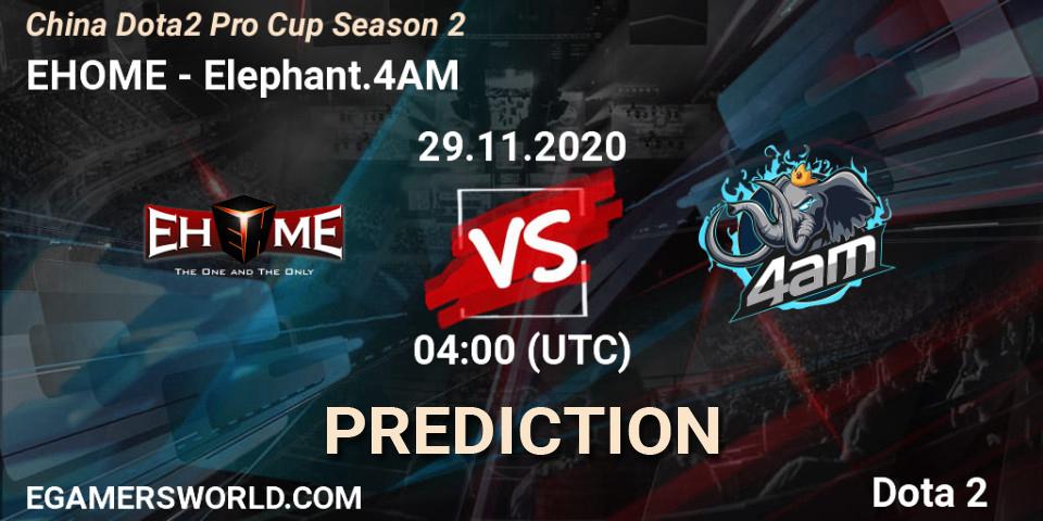 EHOME vs Elephant.4AM: Betting TIp, Match Prediction. 29.11.2020 at 04:23. Dota 2, China Dota2 Pro Cup Season 2