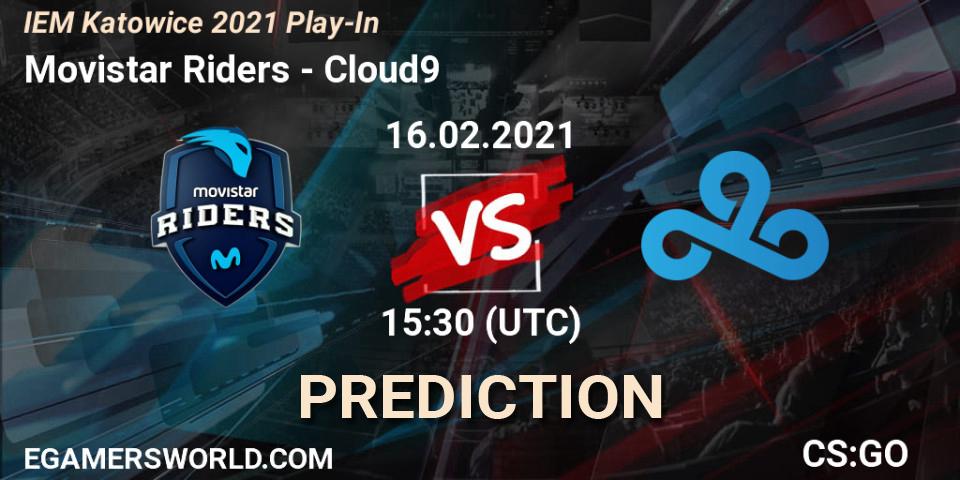 Movistar Riders vs Cloud9: Betting TIp, Match Prediction. 16.02.2021 at 15:30. Counter-Strike (CS2), IEM Katowice 2021 Play-In