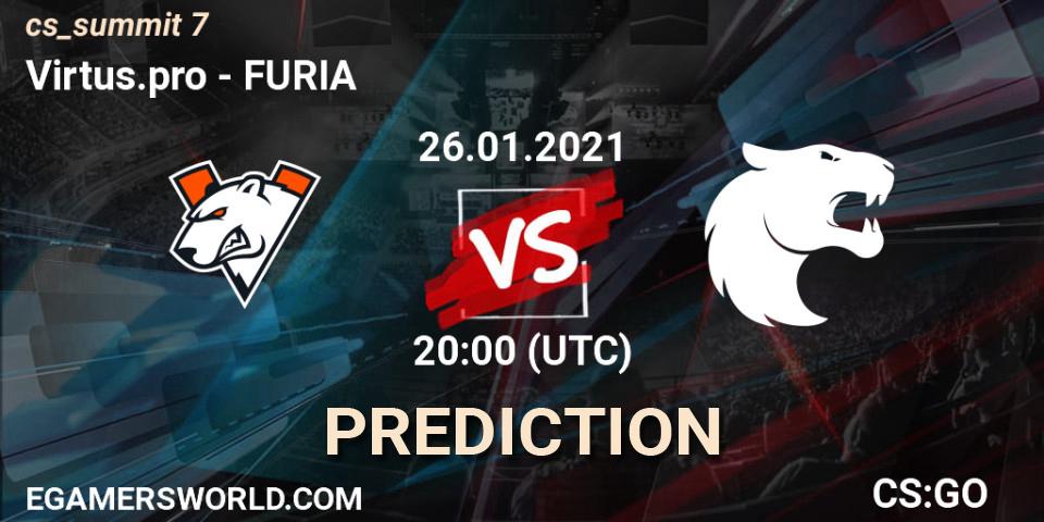 Virtus.pro vs FURIA: Betting TIp, Match Prediction. 26.01.21. CS2 (CS:GO), cs_summit 7