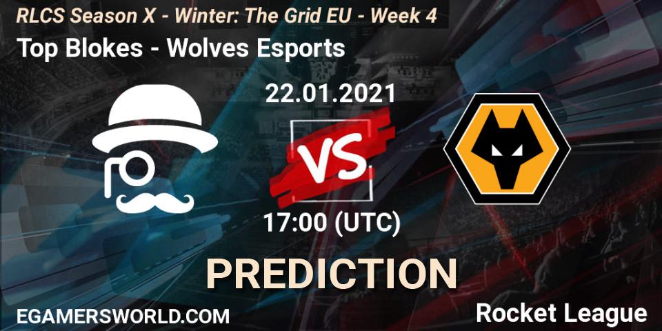 Top Blokes vs Wolves Esports: Betting TIp, Match Prediction. 22.01.2021 at 17:00. Rocket League, RLCS Season X - Winter: The Grid EU - Week 4