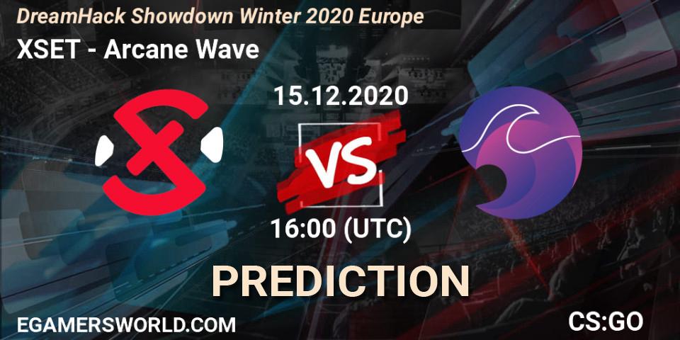 XSET vs Arcane Wave: Betting TIp, Match Prediction. 15.12.2020 at 16:00. Counter-Strike (CS2), DreamHack Showdown Winter 2020 Europe