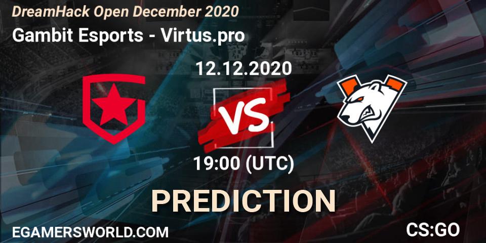 Gambit Esports vs Virtus.pro: Betting TIp, Match Prediction. 12.12.20. CS2 (CS:GO), DreamHack Open December 2020