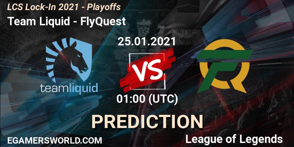 Team Liquid vs FlyQuest: Betting TIp, Match Prediction. 24.01.21. LoL, LCS Lock-In 2021 - Playoffs