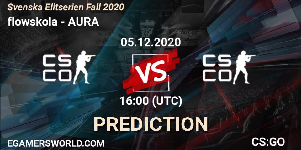 flowskola vs AURA: Betting TIp, Match Prediction. 05.12.2020 at 16:10. Counter-Strike (CS2), Svenska Elitserien Fall 2020