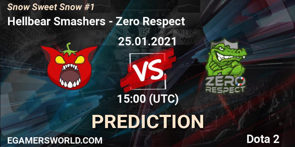 Hellbear Smashers vs Zero Respect: Betting TIp, Match Prediction. 25.01.2021 at 15:28. Dota 2, Snow Sweet Snow #1