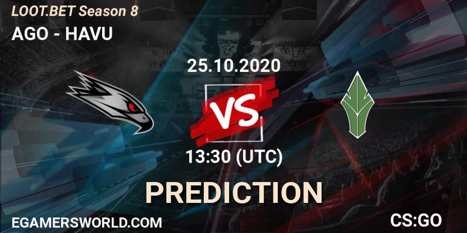 AGO vs HAVU: Betting TIp, Match Prediction. 25.10.20. CS2 (CS:GO), LOOT.BET Season 8