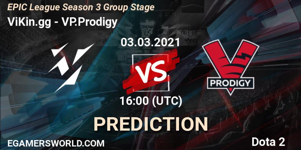 ViKin.gg vs VP.Prodigy: Betting TIp, Match Prediction. 03.03.2021 at 16:00. Dota 2, EPIC League Season 3 Group Stage