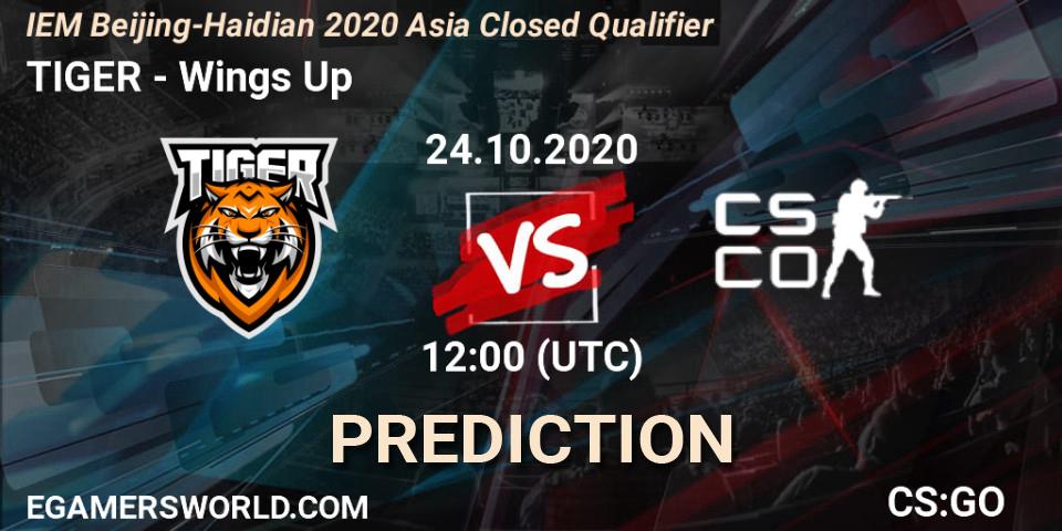 TIGER vs Wings Up: Betting TIp, Match Prediction. 24.10.2020 at 12:00. Counter-Strike (CS2), IEM Beijing-Haidian 2020 Asia Closed Qualifier
