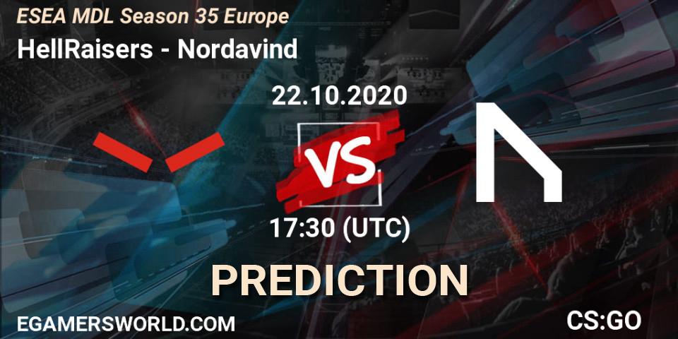 HellRaisers vs Nordavind: Betting TIp, Match Prediction. 22.10.20. CS2 (CS:GO), ESEA MDL Season 35 Europe