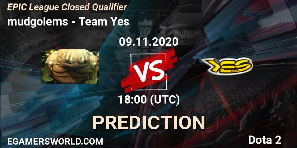 mudgolems vs Team Yes: Betting TIp, Match Prediction. 09.11.20. Dota 2, EPIC League Closed Qualifier