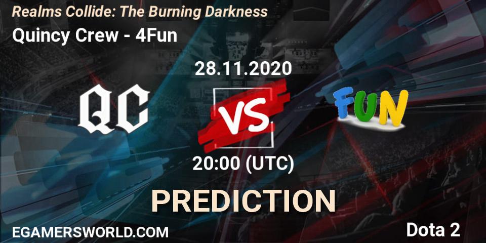 Quincy Crew vs 4Fun: Betting TIp, Match Prediction. 28.11.20. Dota 2, Realms Collide: The Burning Darkness