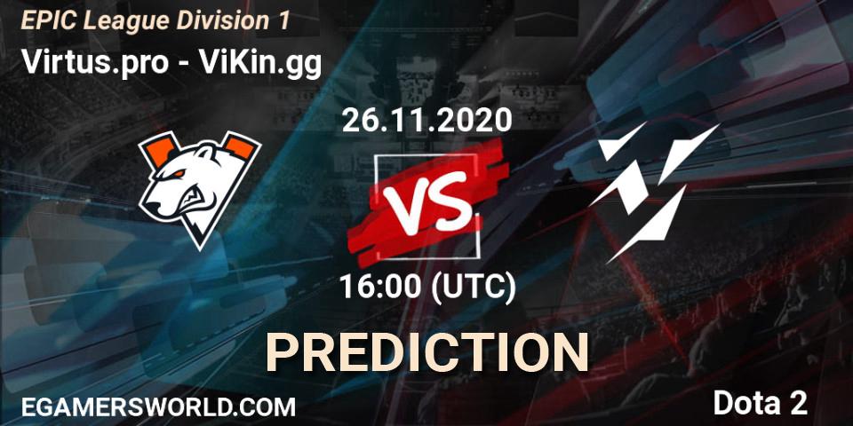 Virtus.pro vs ViKin.gg: Betting TIp, Match Prediction. 26.11.20. Dota 2, EPIC League Division 1