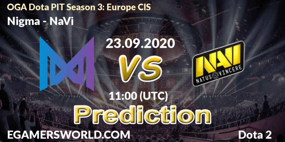 Nigma vs NaVi: Betting TIp, Match Prediction. 23.09.2020 at 11:25. Dota 2, OGA Dota PIT Season 3: Europe CIS