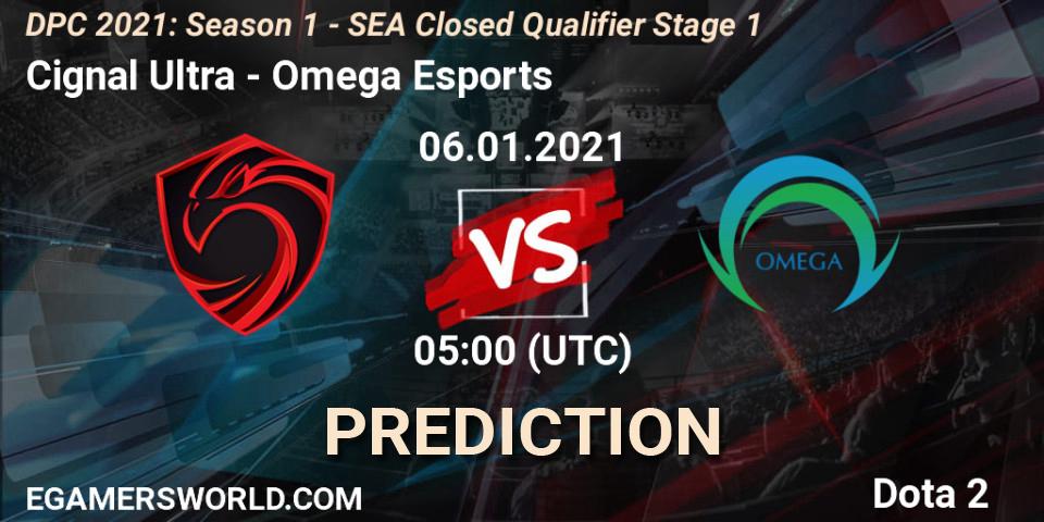 Cignal Ultra vs Omega Esports: Betting TIp, Match Prediction. 06.01.21. Dota 2, DPC 2021: Season 1 - SEA Closed Qualifier Stage 1
