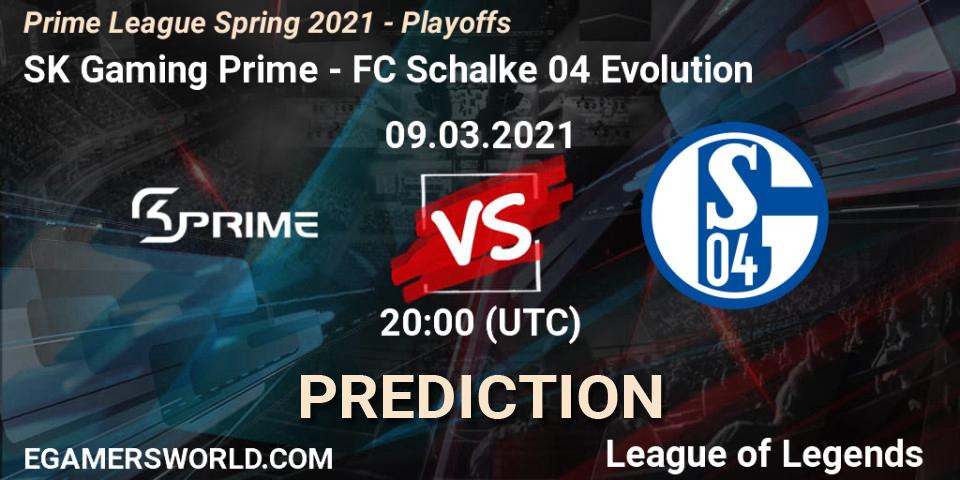 SK Gaming Prime vs FC Schalke 04 Evolution: Betting TIp, Match Prediction. 09.03.21. LoL, Prime League Spring 2021 - Playoffs