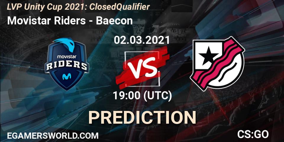 Movistar Riders vs Baecon: Betting TIp, Match Prediction. 02.03.21. CS2 (CS:GO), LVP Unity Cup Spring 2021: Closed Qualifier