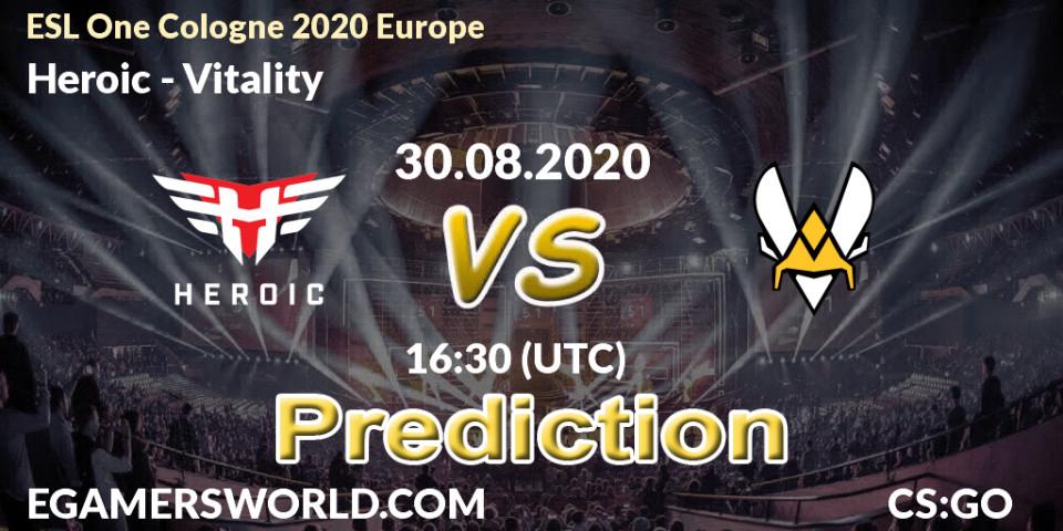 Heroic vs Vitality: Betting TIp, Match Prediction. 30.08.20. CS2 (CS:GO), ESL One Cologne 2020 Europe