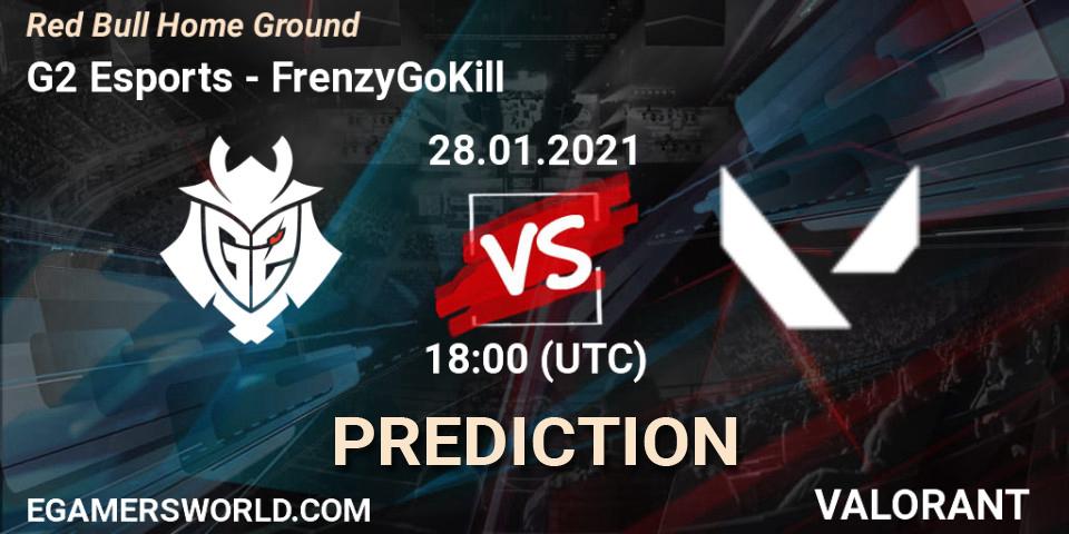 G2 Esports vs FrenzyGoKill: Betting TIp, Match Prediction. 28.01.2021 at 16:30. VALORANT, Red Bull Home Ground