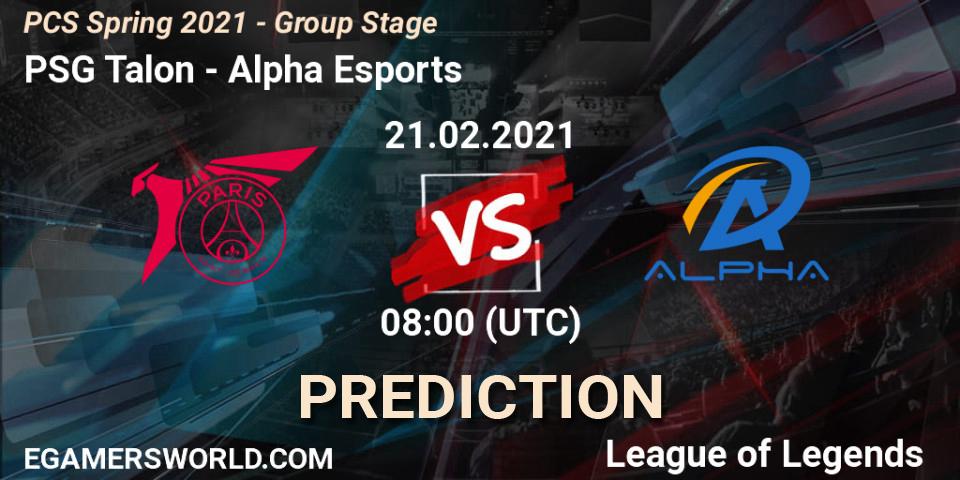 PSG Talon vs Alpha Esports: Betting TIp, Match Prediction. 21.02.21. LoL, PCS Spring 2021 - Group Stage