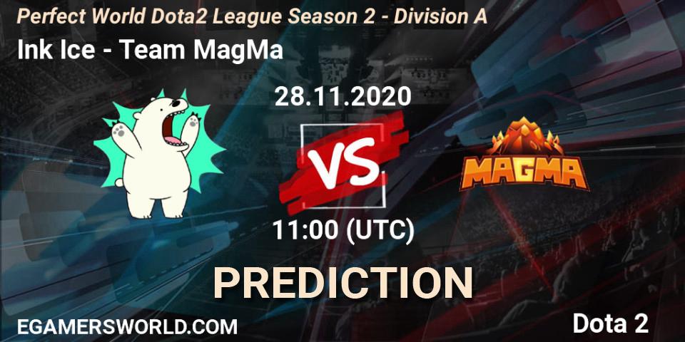 Ink Ice vs Team MagMa: Betting TIp, Match Prediction. 28.11.20. Dota 2, Perfect World Dota2 League Season 2 - Division A