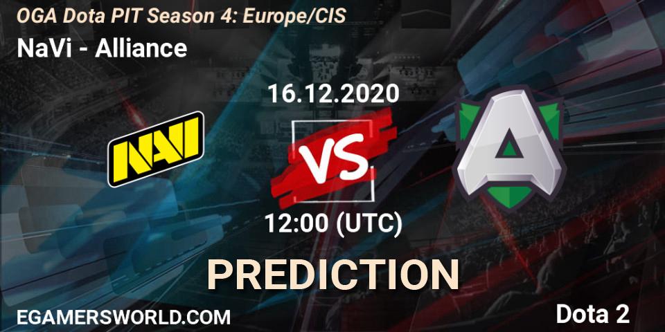 NaVi vs Alliance: Betting TIp, Match Prediction. 16.12.20. Dota 2, OGA Dota PIT Season 4: Europe/CIS
