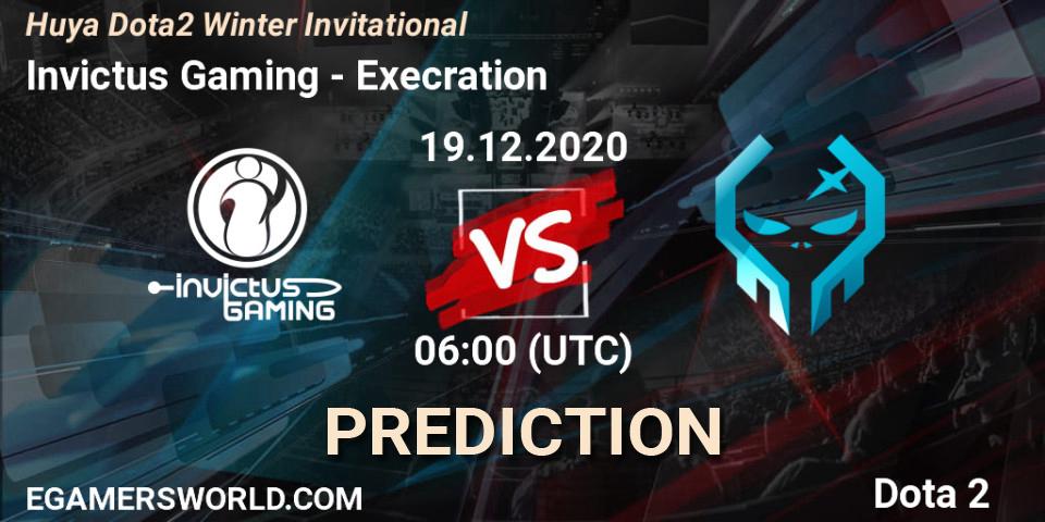 Invictus Gaming vs Execration: Betting TIp, Match Prediction. 19.12.2020 at 06:01. Dota 2, Huya Dota2 Winter Invitational