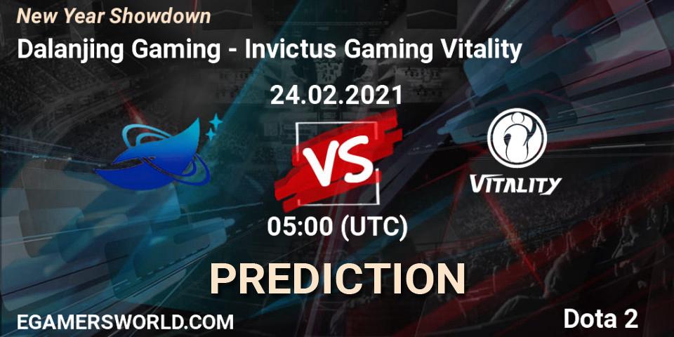 Dalanjing Gaming vs Invictus Gaming Vitality: Betting TIp, Match Prediction. 24.02.2021 at 05:09. Dota 2, New Year Showdown