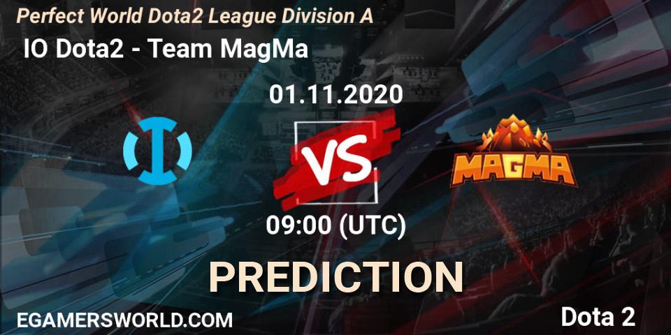  IO Dota2 vs Team MagMa: Betting TIp, Match Prediction. 01.11.2020 at 09:07. Dota 2, Perfect World Dota2 League Division A
