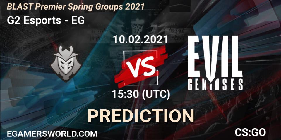 G2 Esports vs Evil Geniuses: Betting TIp, Match Prediction. 10.02.21. CS2 (CS:GO), BLAST Premier Spring Groups 2021