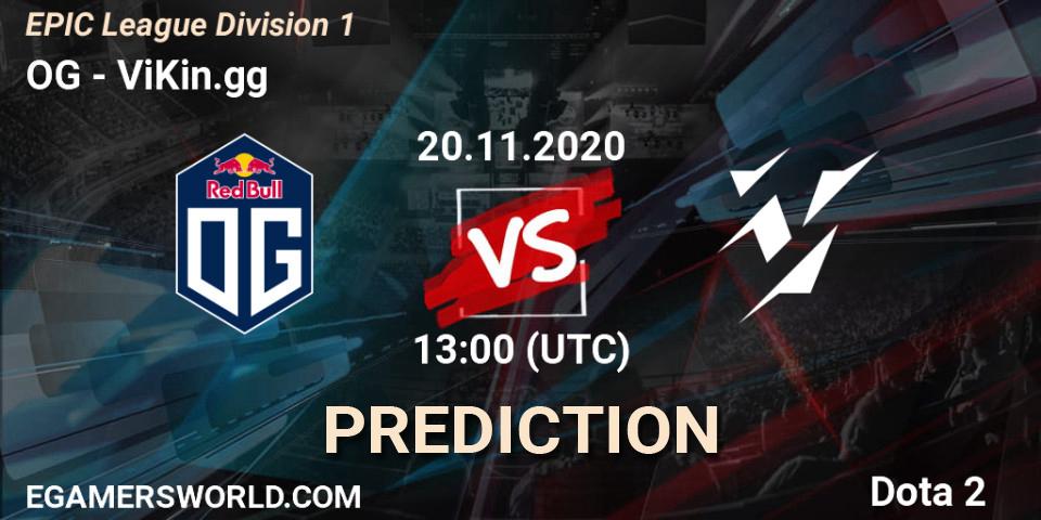 OG vs ViKin.gg: Betting TIp, Match Prediction. 20.11.20. Dota 2, EPIC League Division 1
