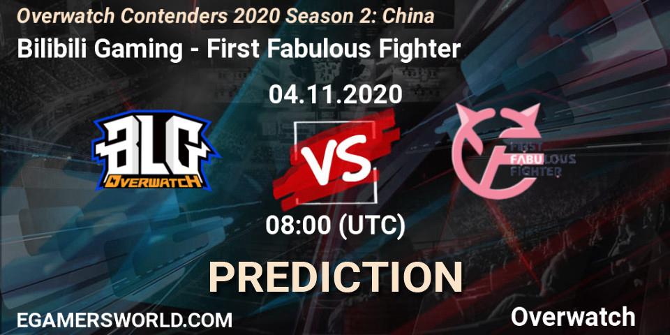 Bilibili Gaming vs First Fabulous Fighter: Betting TIp, Match Prediction. 04.11.2020 at 08:00. Overwatch, Overwatch Contenders 2020 Season 2: China