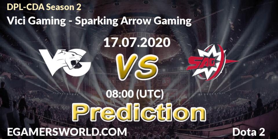 Vici Gaming vs Sparking Arrow Gaming: Betting TIp, Match Prediction. 17.07.2020 at 08:00. Dota 2, DPL-CDA Professional League Season 2