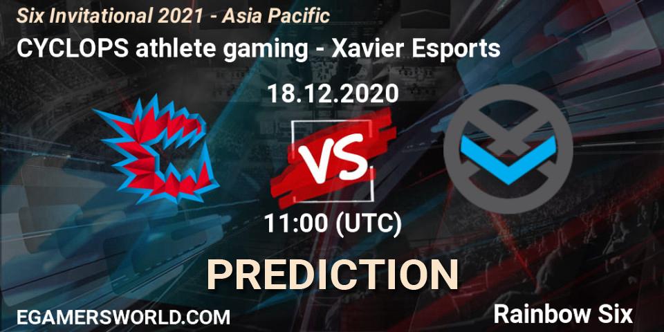 CYCLOPS athlete gaming vs Xavier Esports: Betting TIp, Match Prediction. 18.12.20. Rainbow Six, Six Invitational 2021 - Asia Pacific