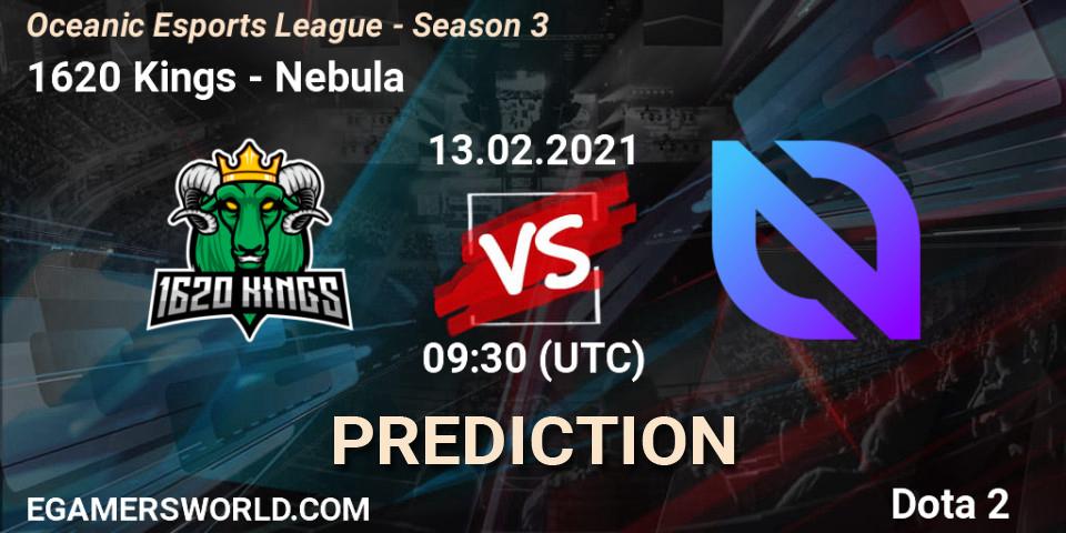1620 Kings vs Nebula: Betting TIp, Match Prediction. 13.02.2021 at 10:52. Dota 2, Oceanic Esports League - Season 3