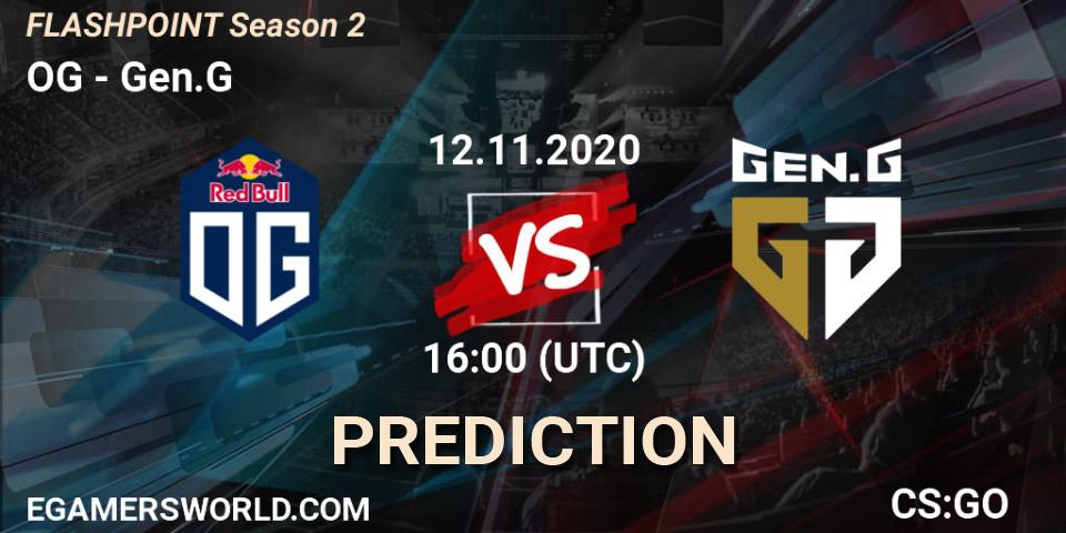 OG vs Gen.G: Betting TIp, Match Prediction. 12.11.20. CS2 (CS:GO), Flashpoint Season 2