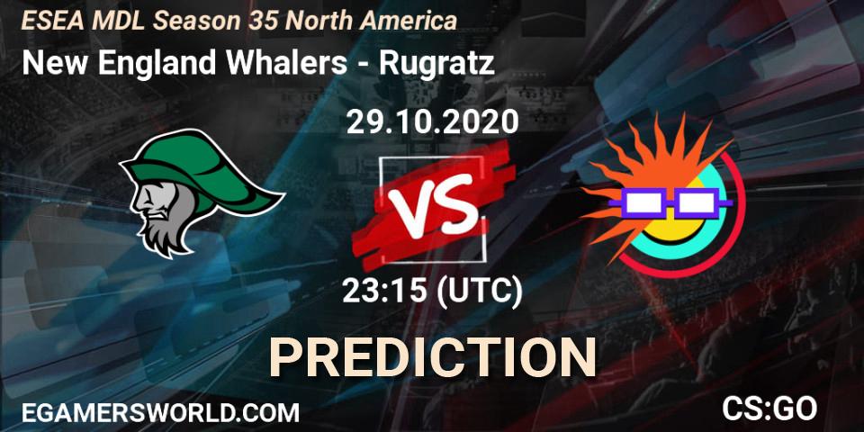 New England Whalers vs Rugratz: Betting TIp, Match Prediction. 29.10.20. CS2 (CS:GO), ESEA MDL Season 35 North America