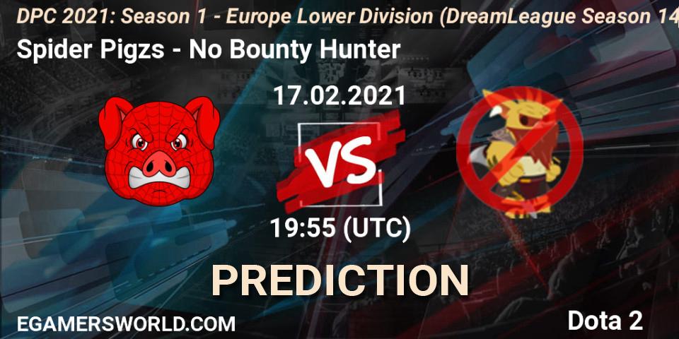 Spider Pigzs vs No Bounty Hunter: Betting TIp, Match Prediction. 17.02.21. Dota 2, DPC 2021: Season 1 - Europe Lower Division (DreamLeague Season 14)