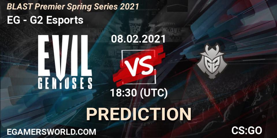 EG vs G2 Esports: Betting TIp, Match Prediction. 08.02.21. CS2 (CS:GO), BLAST Premier Spring Groups 2021