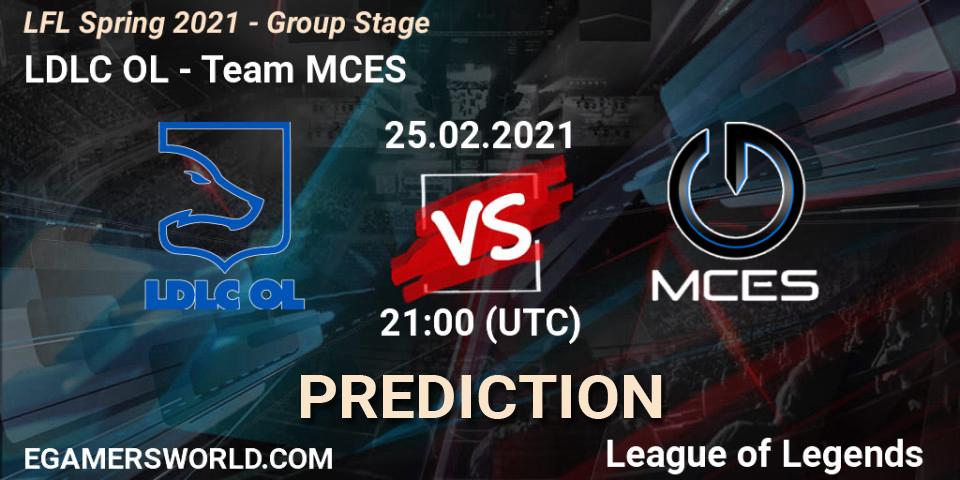 LDLC OL vs Team MCES: Betting TIp, Match Prediction. 25.02.21. LoL, LFL Spring 2021 - Group Stage